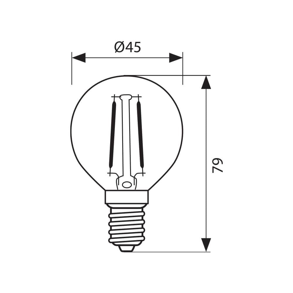 LED филамент лампа FLICK OPAL LED ∙ GFO45 ∙ 4W ∙ 400lm ∙ E14 ∙ 4000K / 004096