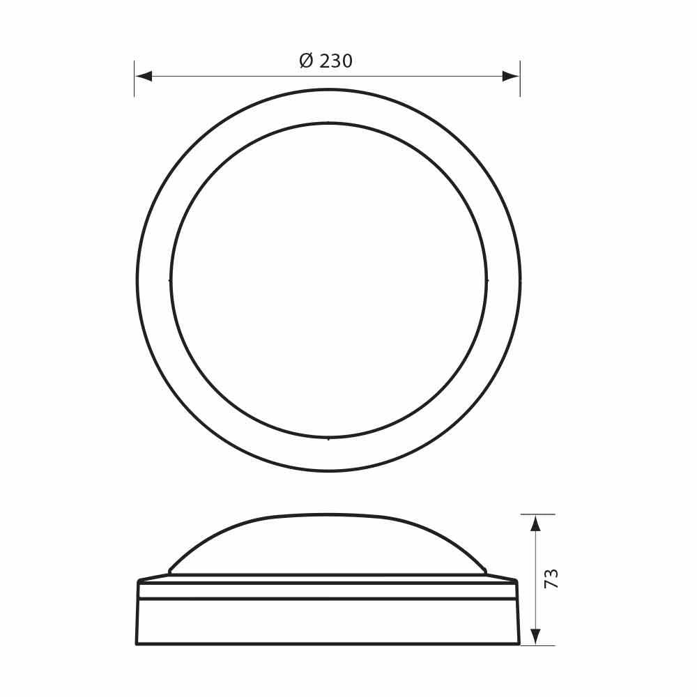 LED ПЛАФОНИЕРА MEZZO/R LED ∙ 18W ∙ ЧЕРЕН ∙ 4000K ∙ IP65 / 00