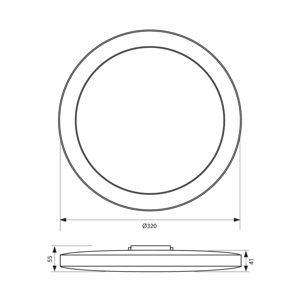 LED ПЛАФОНИЕРА SIRI LED ∙ 24W ∙ 4000K ∙ IP44 / 004810