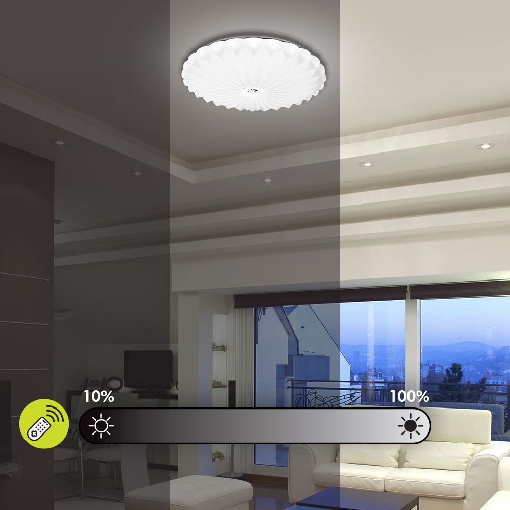 МУЛТИФУНКЦИОНАЛНА LED ПЛАФОНИЕРА С ДИСТАНЦИОННО KATE LED ∙ 60W ∙ 3000-6400K / 004423