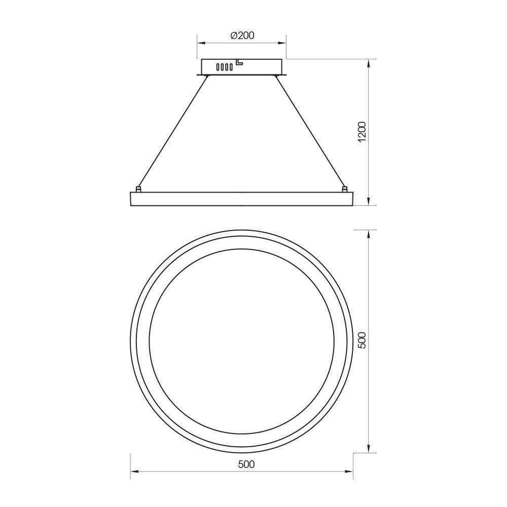 LED полилей ALEXA-P LED ∙ 55W ∙ черен ∙ CCT ∙ 3000-6000K / 005256