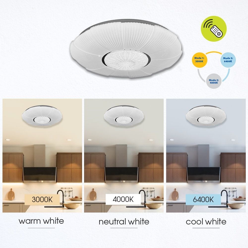 МУЛТИФУНКЦИОНАЛНА LED ПЛАФОНИЕРА С ДИСТАНЦИОННО AVIS LED ∙ 60W ∙ 3000-6400K / 004426