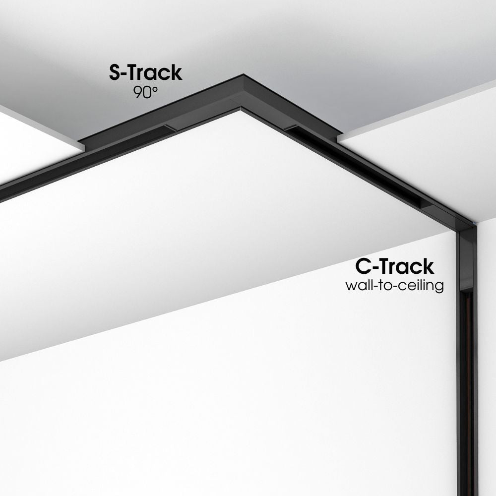 SLIM25 ЕЛЕКТРИЧЕСКИ КОНЕКТОР СТЕНА-ТАВАН C-TRACK ∙ ЧЕРЕН / 004940