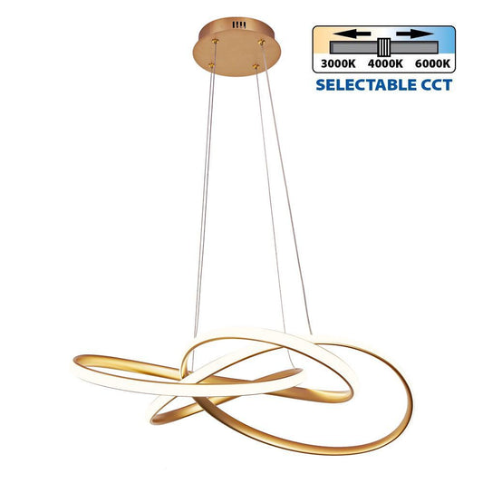 LED ПОЛИЛЕЙ MAREA LED ∙ 60W ∙ ЗЛАТО ∙ CCT-SWITCH ∙ 3000-4000-6000K / 005174