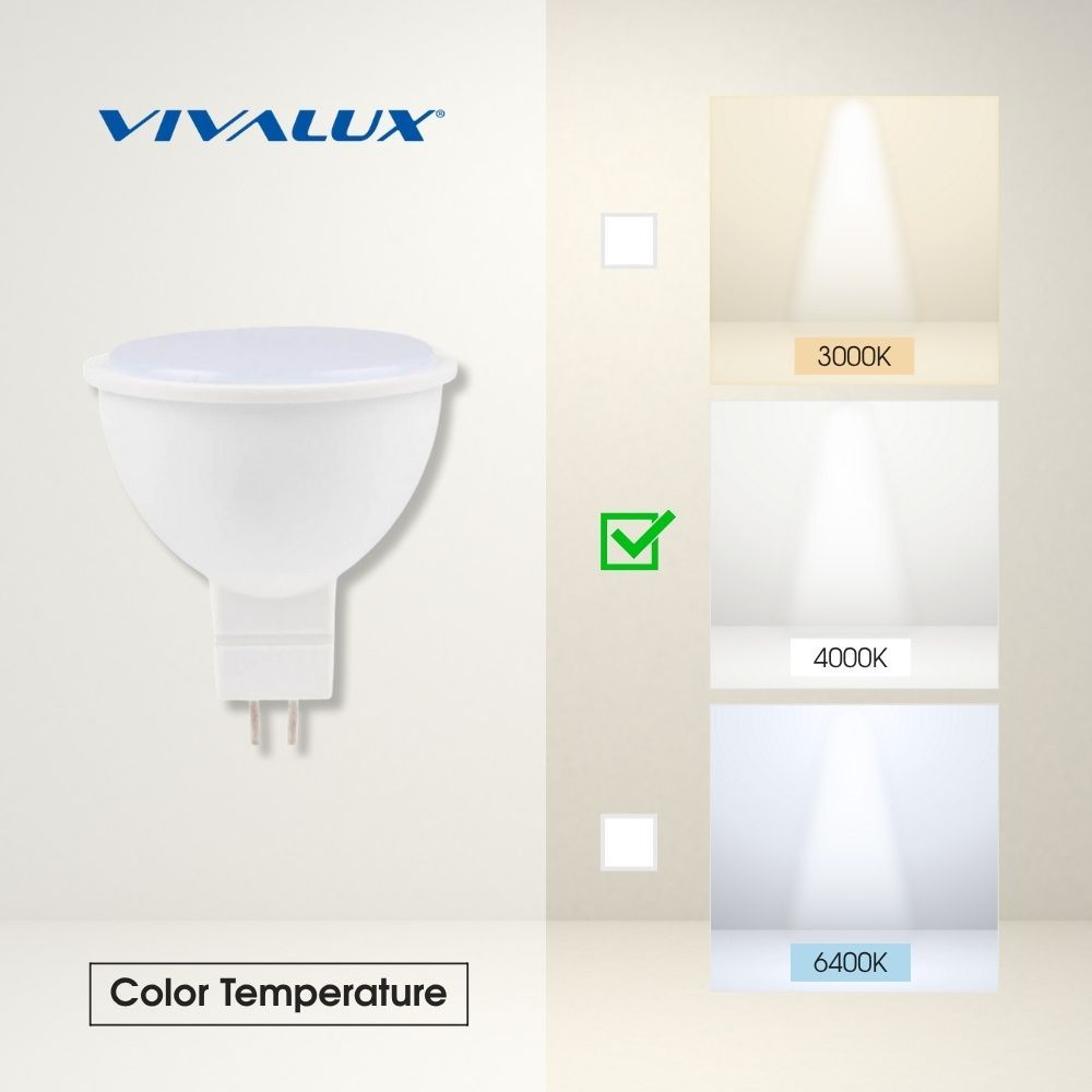 LED ЛАМПА XARD LED ∙ MR16 ∙ 5W ∙ 350LM ∙ 12V ∙ G5.3 ∙ 4000K / 004740