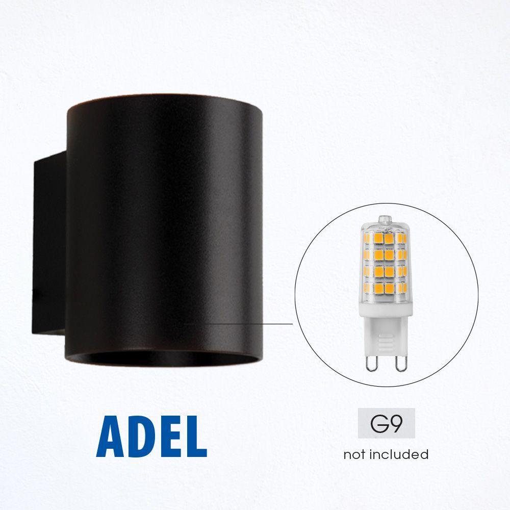 ДЕКОРАТИВЕН КРЪГЪЛ АПЛИК ADEL ∙ WL720 ∙ G9 ∙ ЧЕРНО / 004650