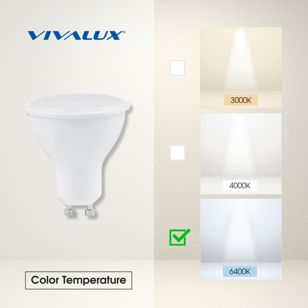 LED ЛАМПА VOLUX LED ∙ JDR ∙ 7W ∙ 450LM ∙ GU10 ∙ 6400K / 003711
