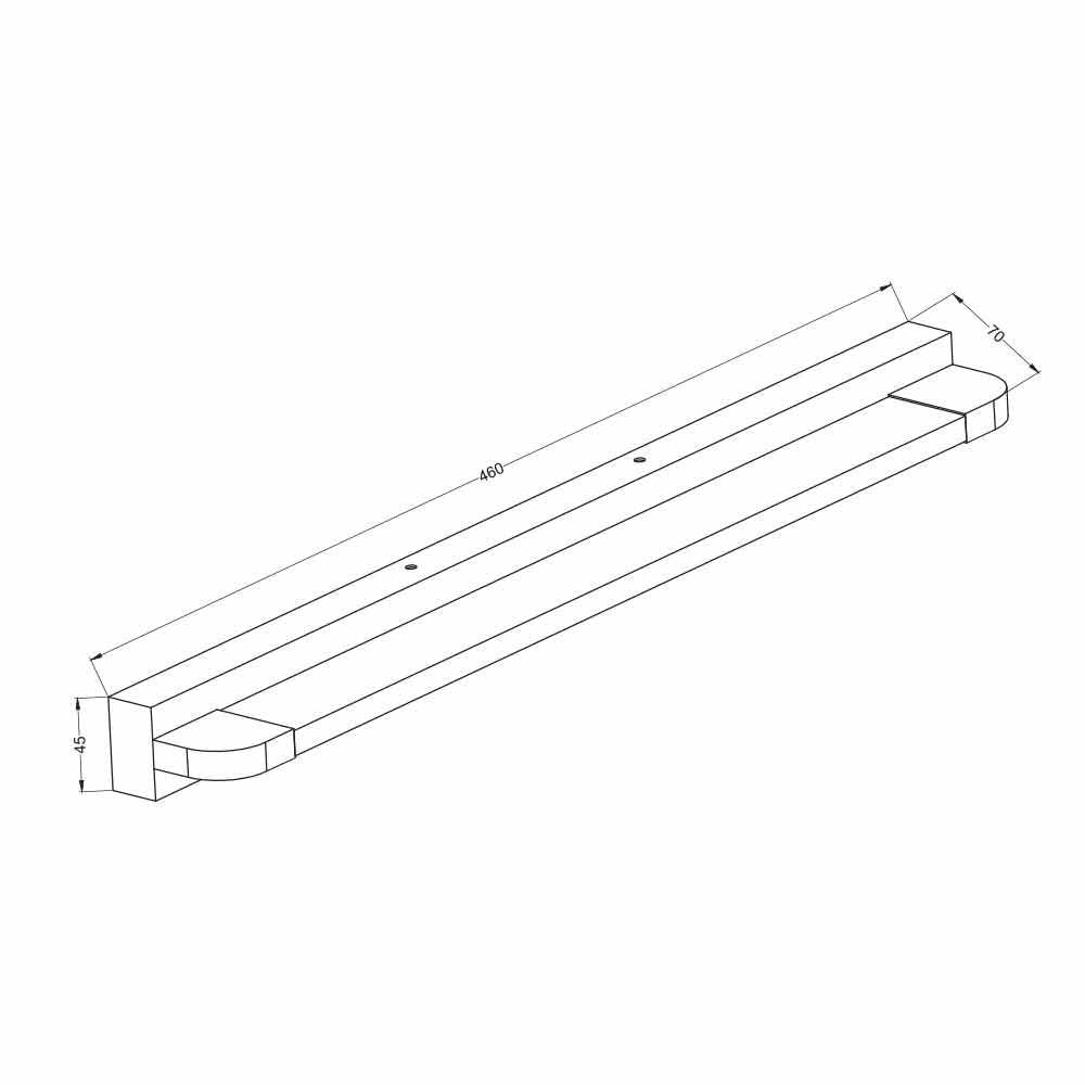LED ТЯЛО ЗА ОГЛЕДАЛО / КАРТИНА MODENA LED ∙ 9W ∙ 4000K ∙ ЧЕРЕН / 004723