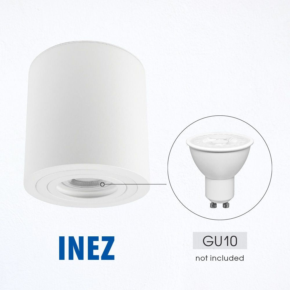 ВЛАГОЗАЩИТЕНА ЛУНА ЗА ВЪНШЕН МОНТАЖ INEZ ∙ DL722 ∙ GU10 ∙ БЯЛ ∙ IP54 / 004653