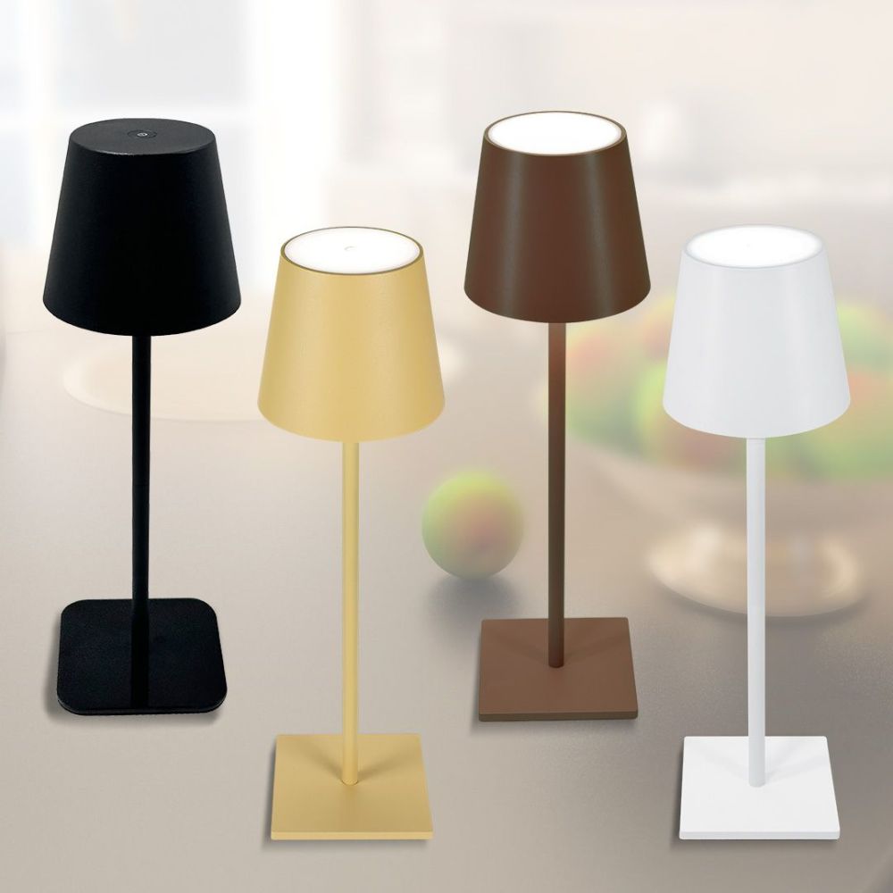 НАСТОЛНА БЕЗЖИЧНА LED ЛАМПА С АКУМУЛАТОРНА БАТЕРИЯ FRIDA LED ∙ 3W ∙ ДИМИРУЕМА ∙ CCT ∙ 3000K-4000K-6400K ∙ IP44 / 004785