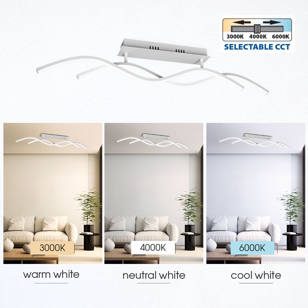 LED ПЛАФОН SOLUT LED ∙ 27W ∙ БЯЛО ∙ CCT-SWITCH ∙ 3000-4000-6000K / 004860