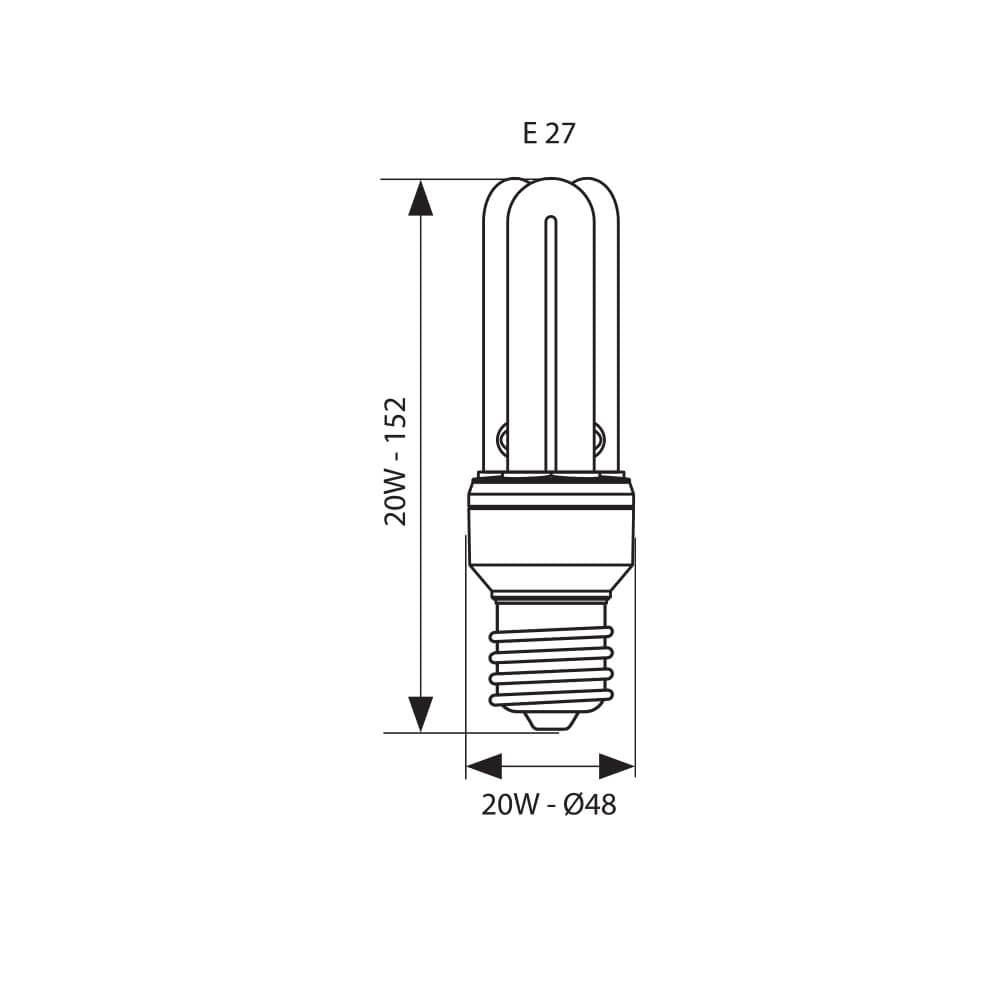ЕНЕРГОСПЕСТЯВАЩА ЛАМПА ECO LINE ∙ 20W ∙ 1135LM ∙ E27 ∙ 2700K / 000075