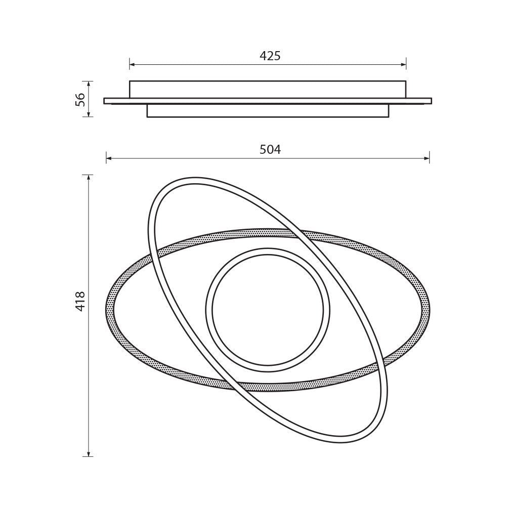 LED ПЛАФОНИЕРА ASTREA LED ∙ 46W ∙ CCT ∙ 3000-4000-6000K / 005156