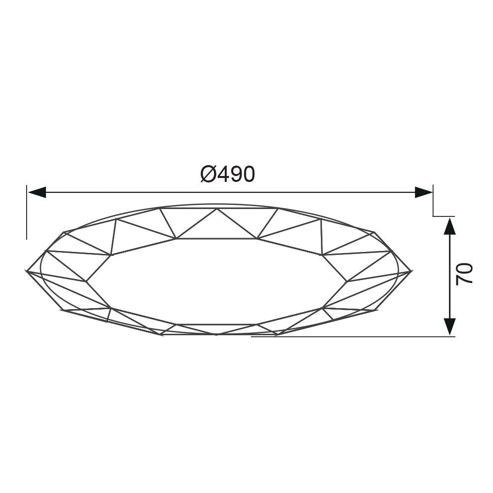 МУЛТИФУНКЦИОНАЛНА ПЛАФОНИЕРА JEWEL LED ∙ 60W ∙ 3000-6400K / 004290