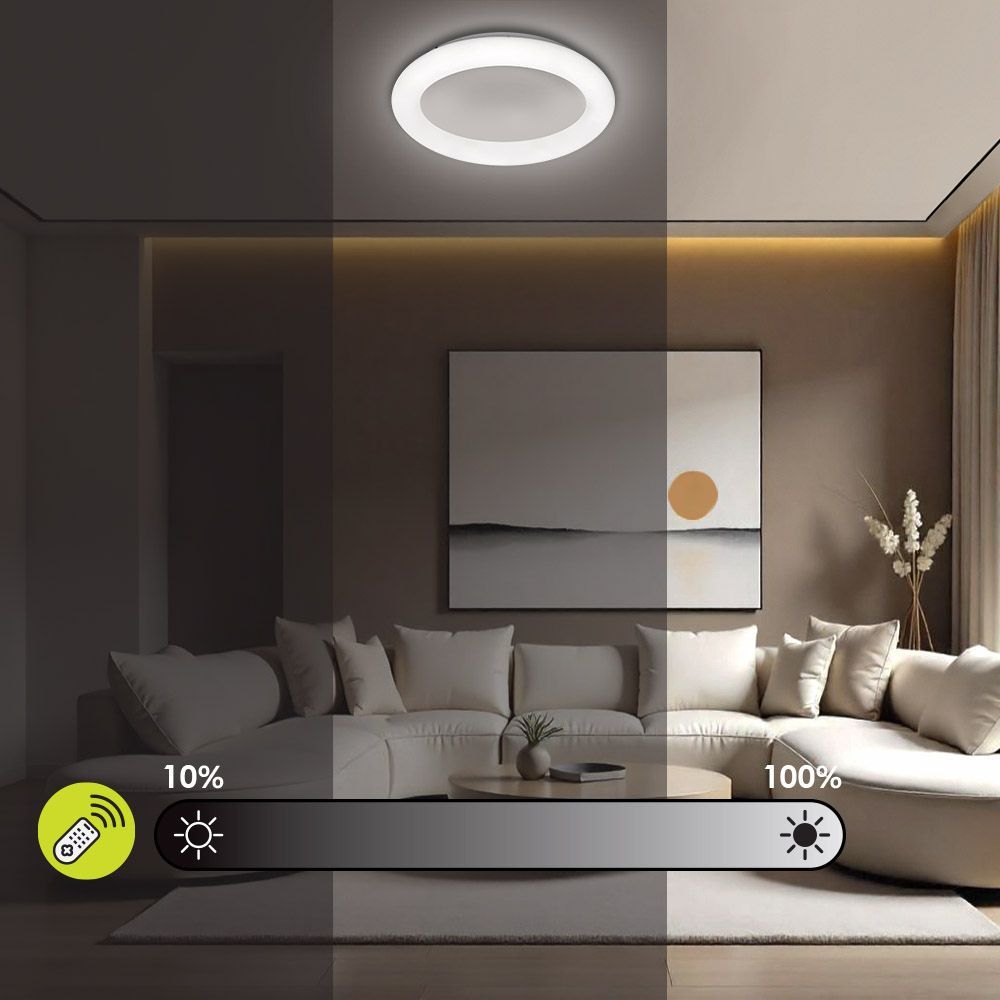 МУЛТИФУНКЦИОНАЛНА LED ПЛАФОНИЕРА С ДИСТАНЦИОННО CHELSEA LED ∙ 45W ∙ CCT ∙ 3000-6000K / 005172