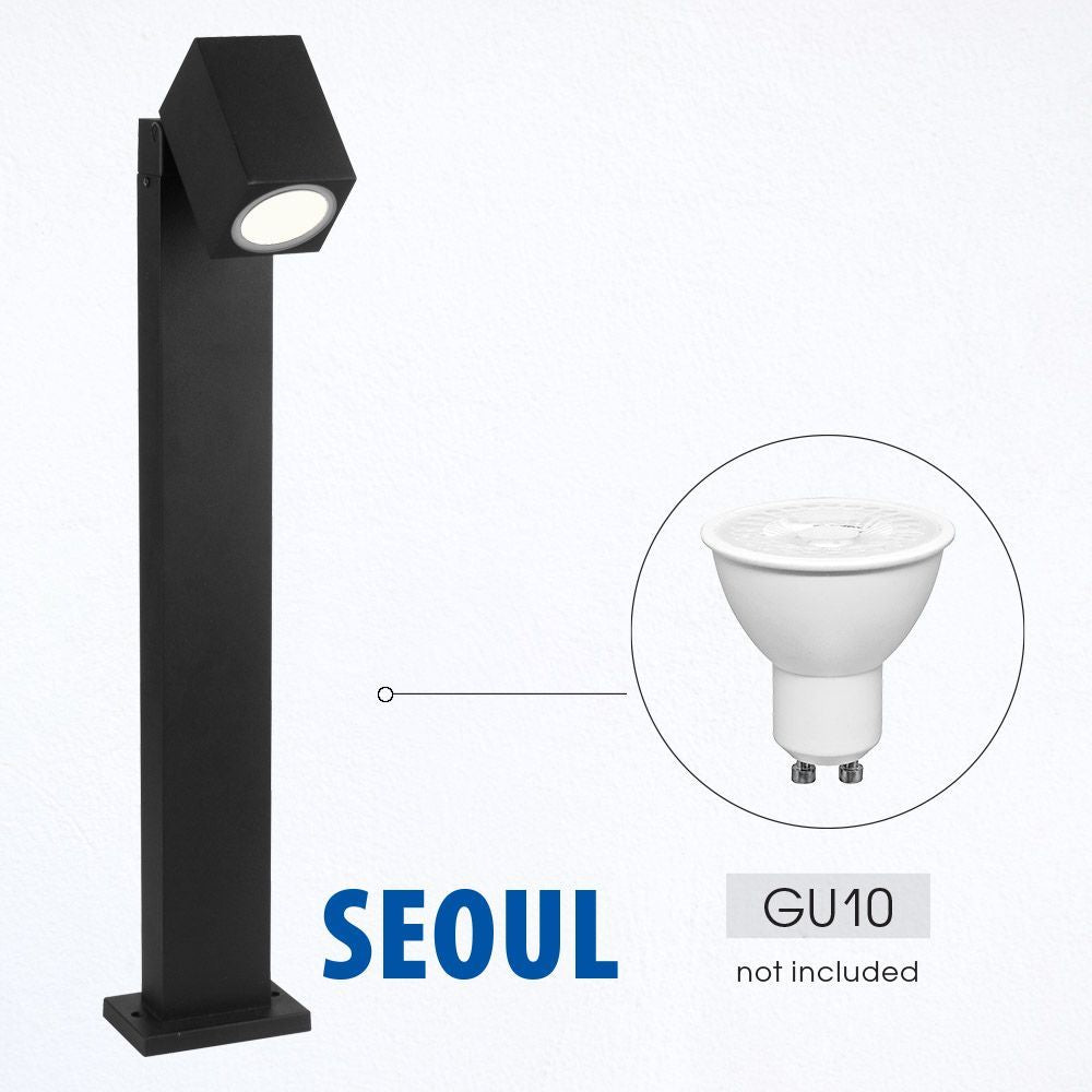 ГРАДИНСКО ОСВЕТИТЕЛНО ТЯЛО SEOUL/PS ∙ 1 X GU10 ∙ ЧЕРЕН ∙ IP44 / 004352