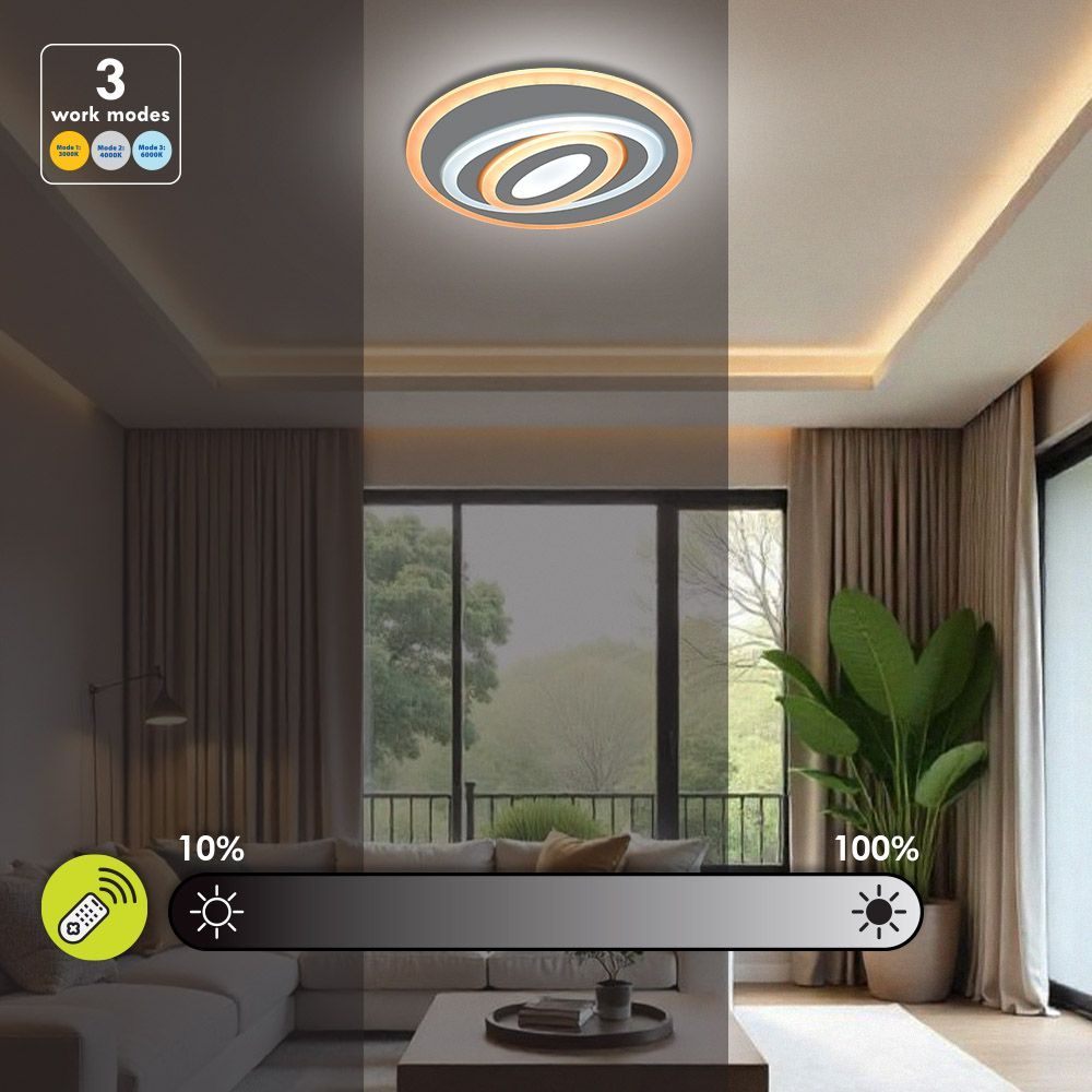 МУЛТИФУНКЦИОНАЛНА LED ПЛАФОНИЕРА ECLYPSE LED ∙ 80W / 004320