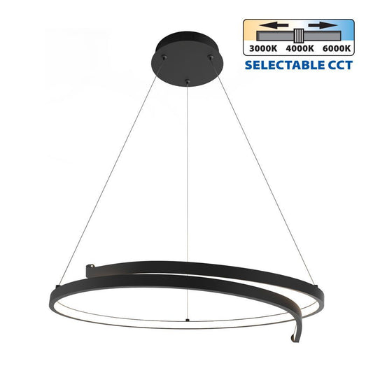 LED ПОЛИЛЕЙ OMICRON LED ∙ 38W ∙ ЧЕРНО ∙ CCT-SWITCH ∙ 3000-4000-6000K / 004870