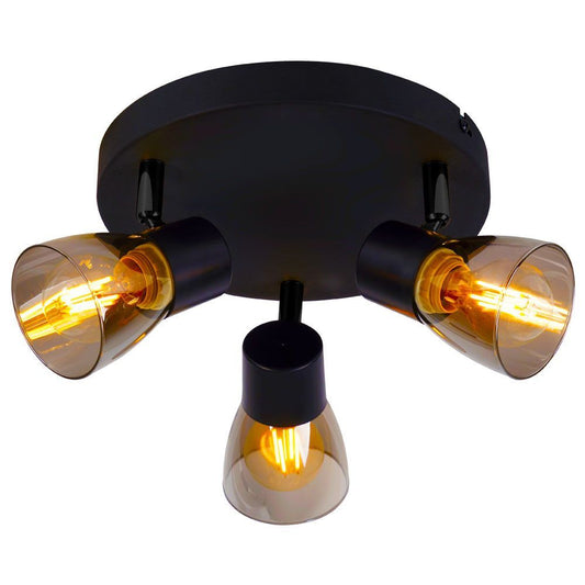 Спот DANTE ∙ SP787 ∙ 3xE14 ∙ опушени стъкла ∙ черен / 005049