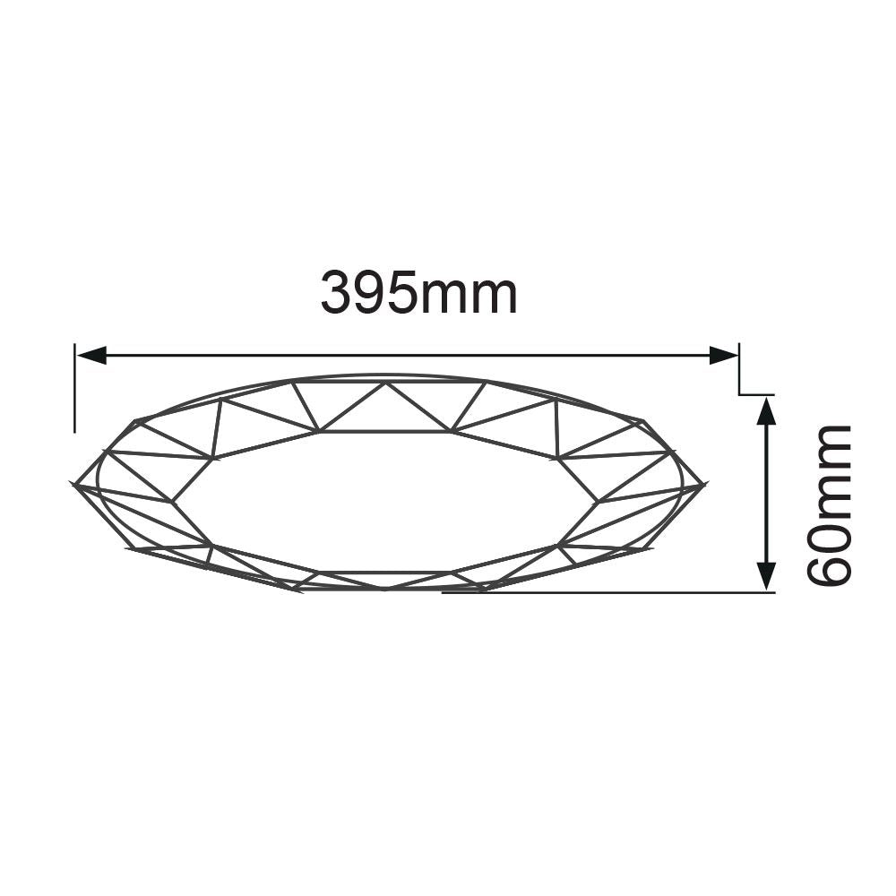 МУЛТИФУНКЦИОНАЛНА ПЛАФОНИЕРА JEWEL LED ∙ 36W ∙ 3000-6400K / 004289