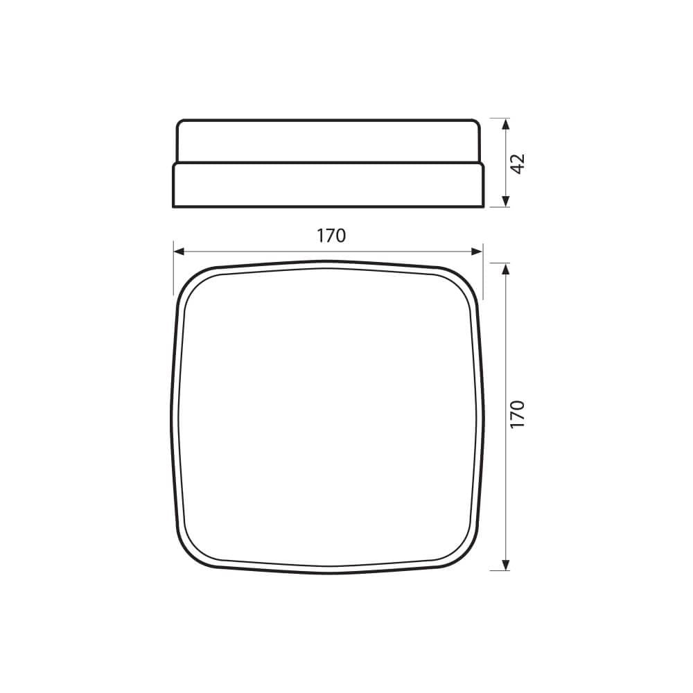 ВЛАГОЗАЩИТЕНА ПЛАФОНИЕРА BALI/S LED ∙ 16W ∙ 4000K ∙ IP54 / 004148