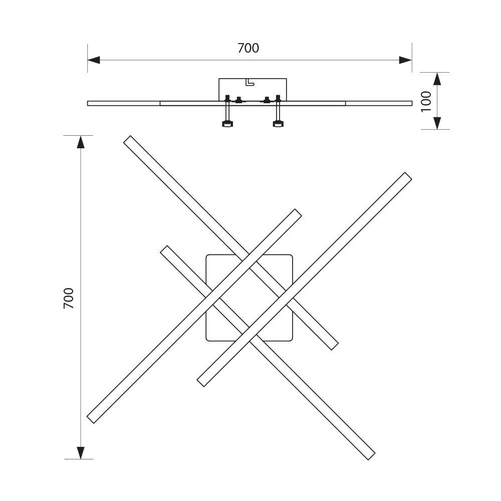 LED ОСВЕТИТЕЛНО ТЯЛО ЗА ТАВАН VECTOR LED ∙ 37W ∙ 4000K / 004407