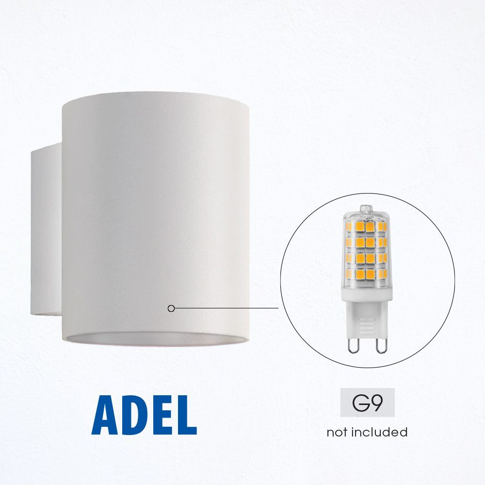 ДЕКОРАТИВЕН КРЪГЪЛ АПЛИК ADEL ∙ WL720 ∙ G9 ∙ БЯЛО / 004626