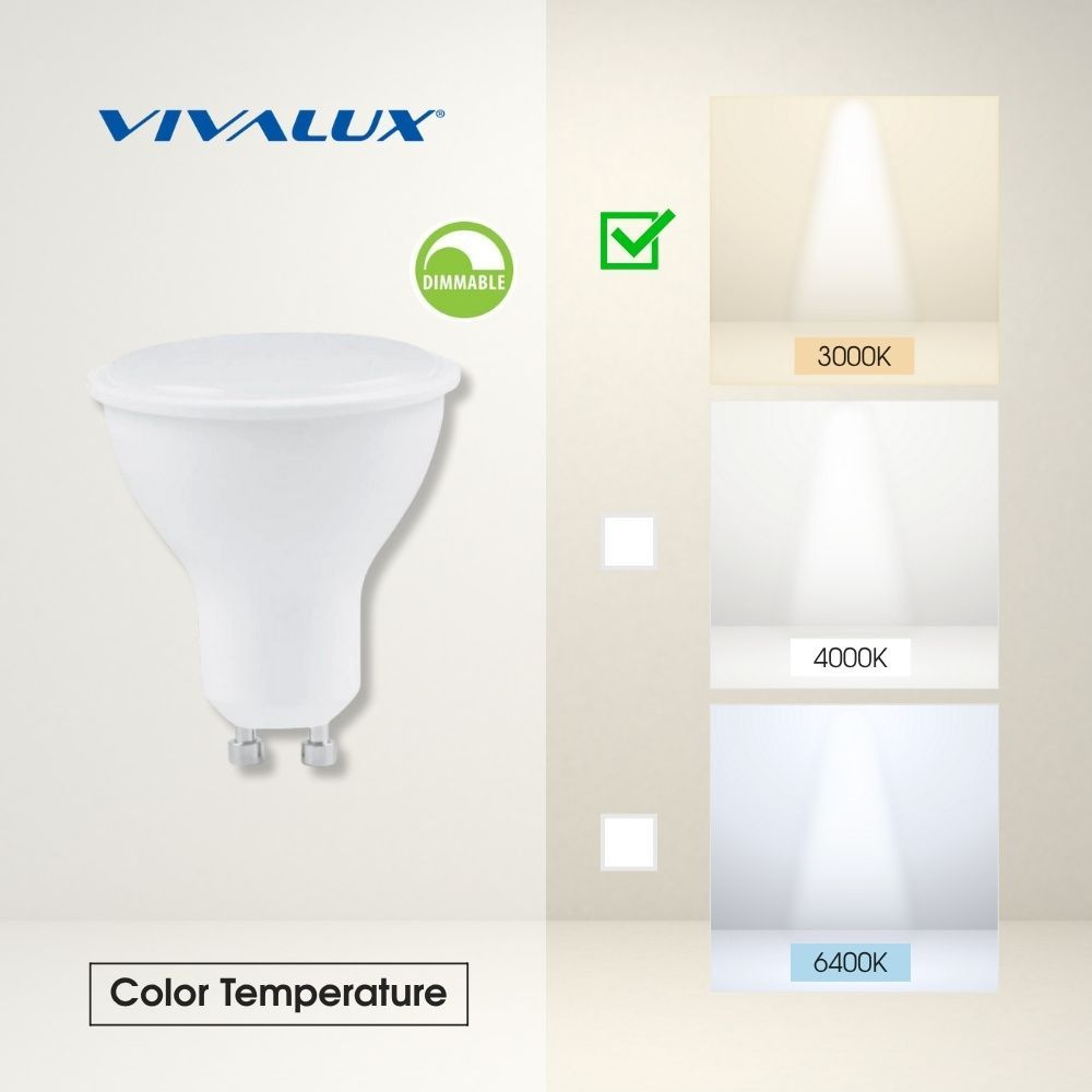 ДИМИРУЕМА LED ЛАМПА VOLUX LED ∙ JDR ∙ 7W ∙ 560LM ∙ GU10 ∙ 3000K / 005064