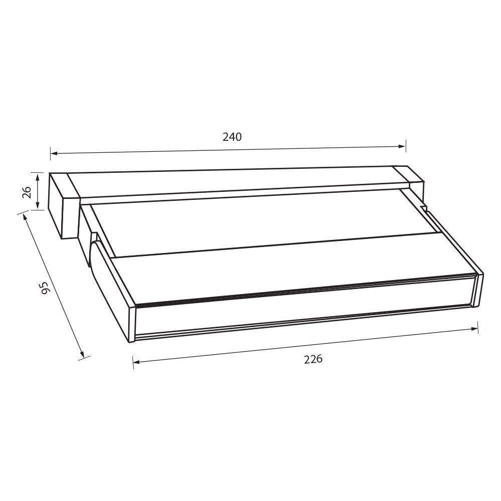 SLIM25 МАГНИТНО LED ОСВЕТИТЕЛНО ТЯЛО ULTIMO LED ∙ 12W ∙ ЧЕРЕН ∙ 4000K / 004917
