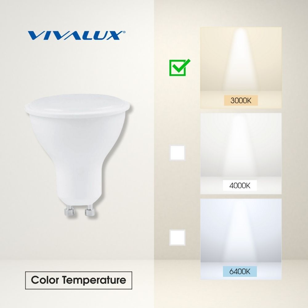 LED ЛАМПА VOLUX LED ∙ JDR ∙ 7W ∙ 450LM ∙ GU10 ∙ 3000K / 003710