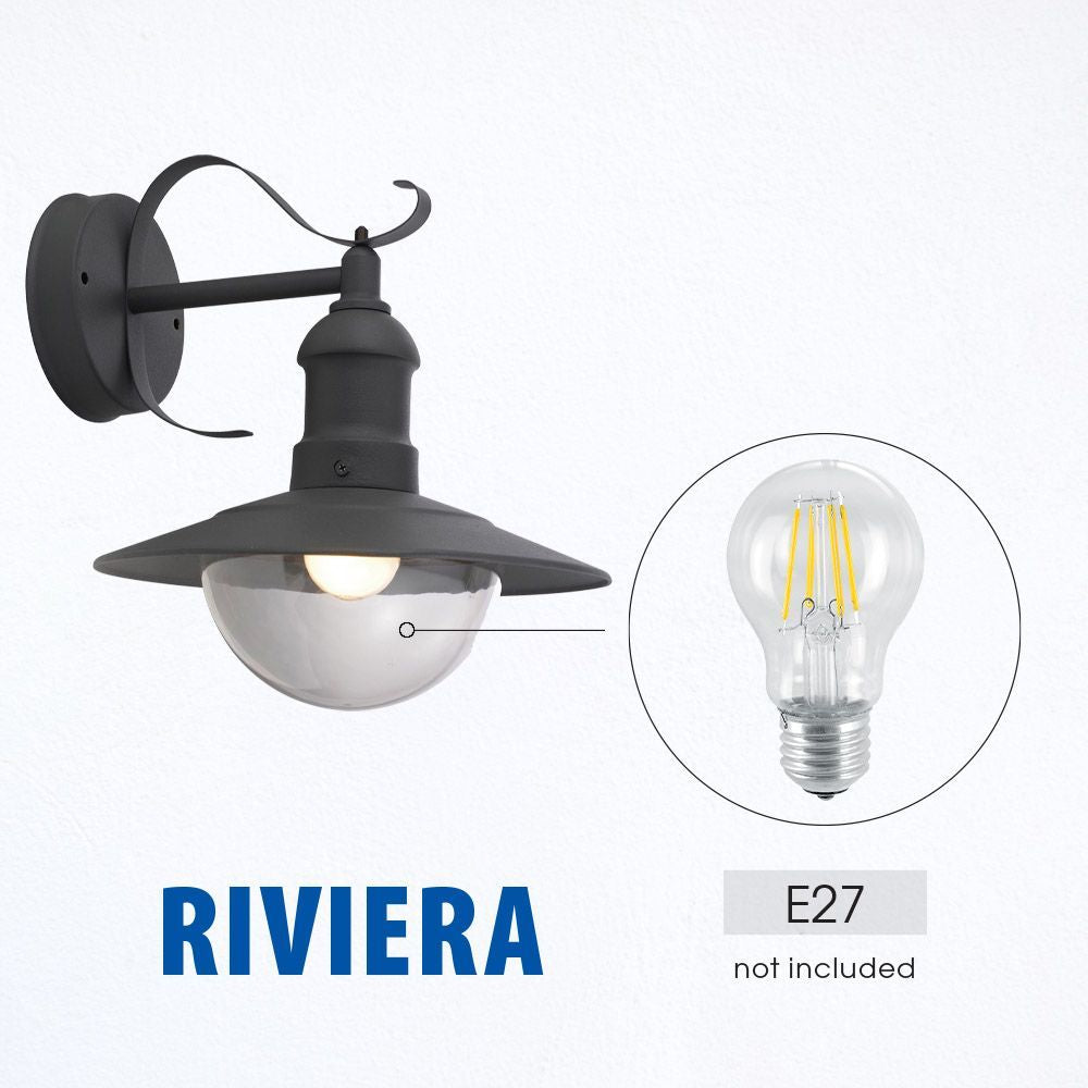 ФЕНЕР RIVIERA ∙ WD010 ∙ СИВ ∙ IP44 / 004366