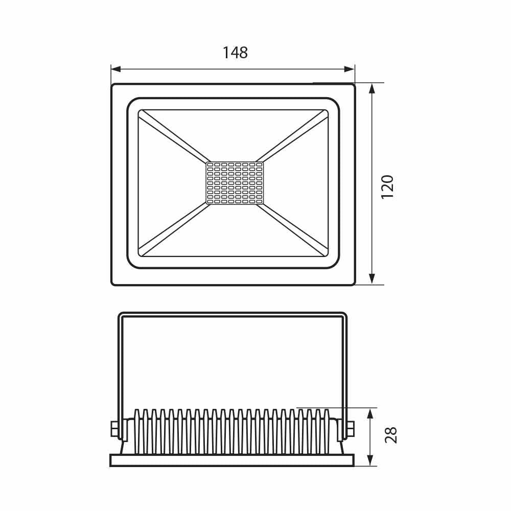 LED ПРОЖЕКТОР TREND LED ∙ 30W ∙ БЯЛ ∙ 4000K / 003608