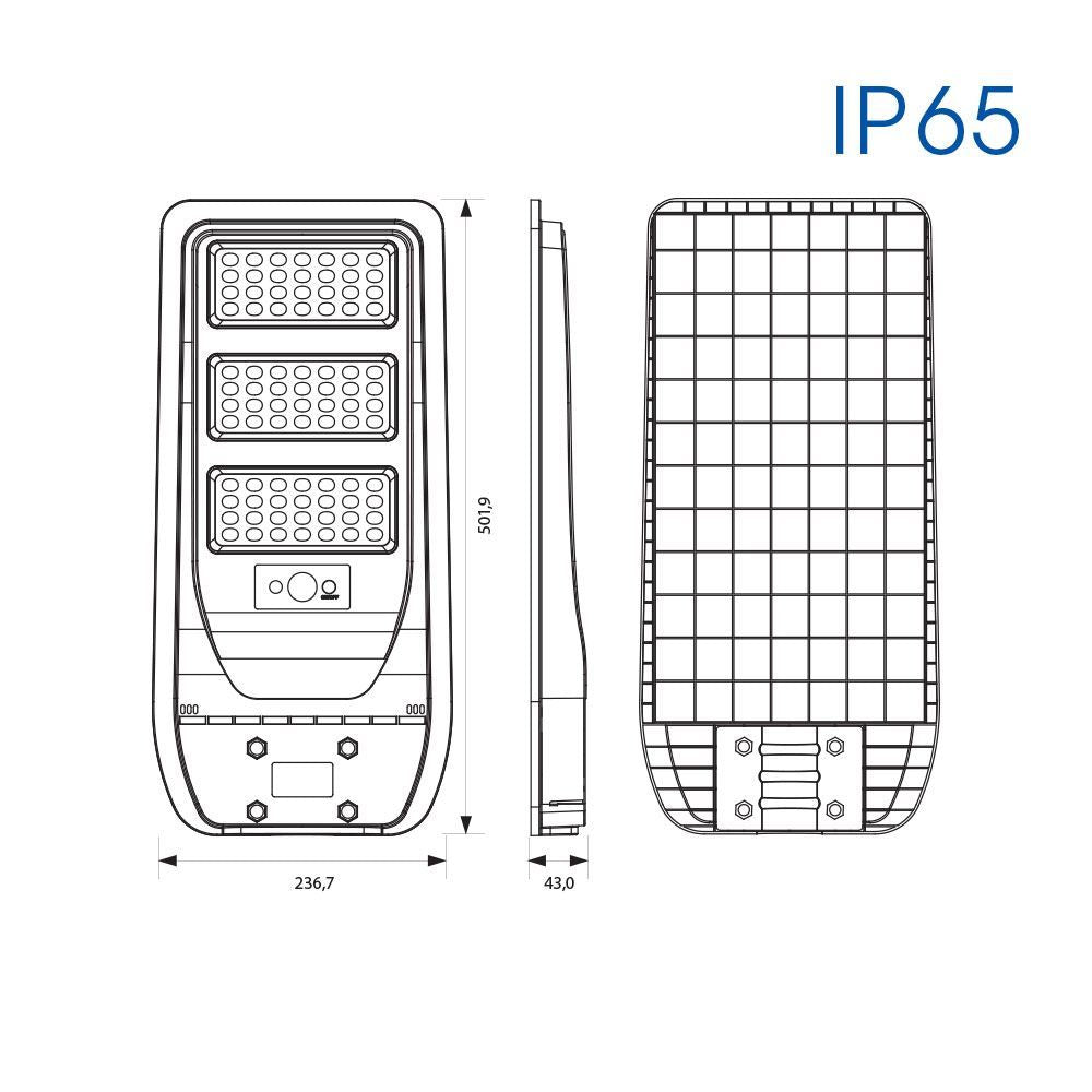 СОЛАРНО LED ОСВЕТИТЕЛНО ТЯЛО REX SOLAR LED ∙ 100W ∙ 6400K ∙ IP65 / 004986