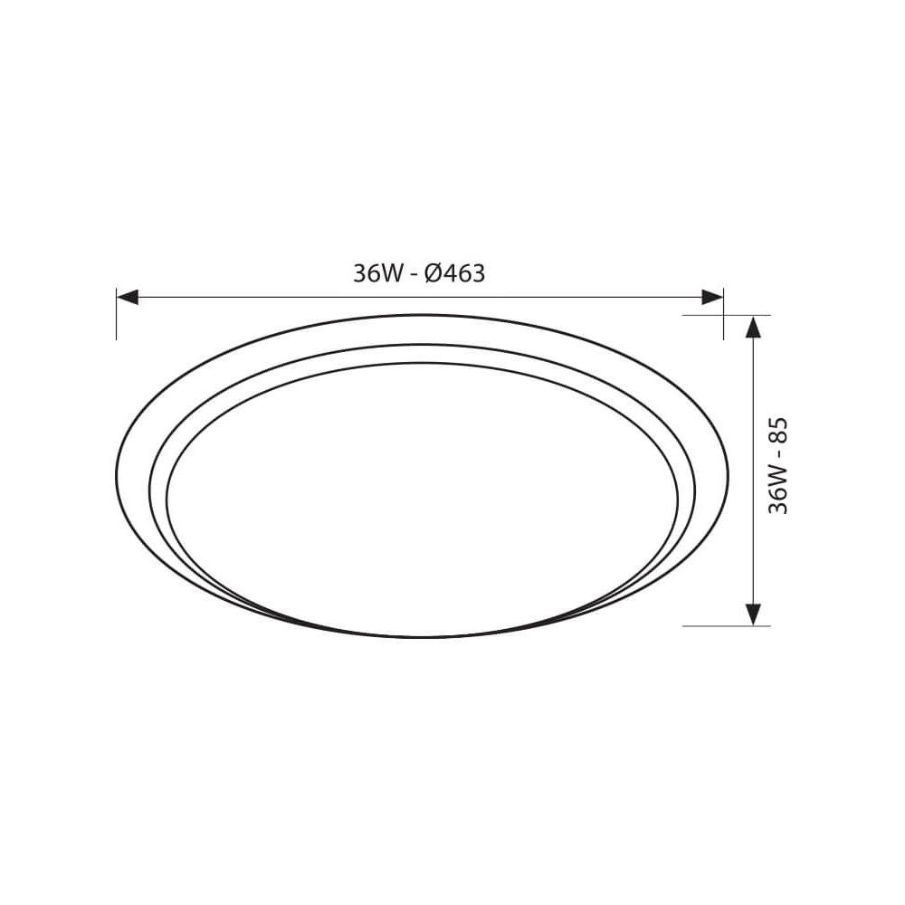 МУЛТИФУНКЦИОНАЛНА ПЛАФОНИЕРА ATHENA LED ∙ 36W ∙ 3000-6400K / 004162