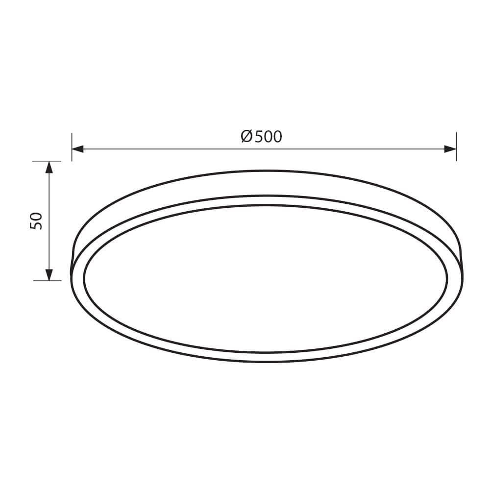 LED ПЛАФОНИЕРА LUKA LED ∙ 45W ∙ БЯЛ ∙ CCT-SWITCH ∙ 3000K-4000K-6400K / 004618