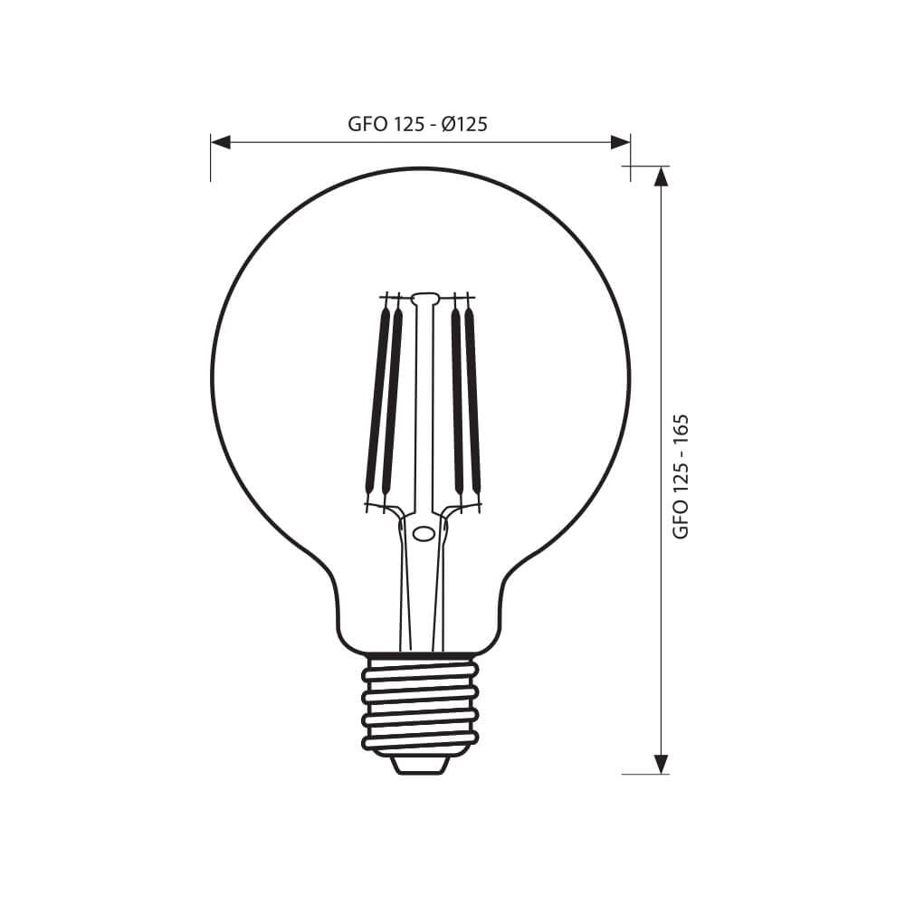 LED филамент лампа FLICK OPAL LED ∙ GFO125 ∙ 11W ∙ 1350lm ∙ E27 ∙ 4000K / 004126