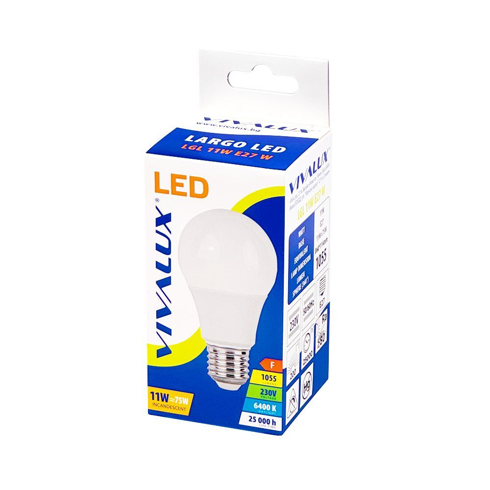 LED ЛАМПА LARGO LED ∙ 11W ∙ 1055LM ∙ E27 ∙ 6400K / 005128