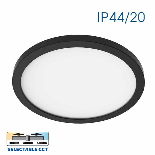 LED ПЛАФОНИЕРА NEBULA LED ∙ 12W-18W-24W ∙ ЧЕРЕН ∙ CCT-SWITCH ∙ 3000K-4000K-6000K / 004813