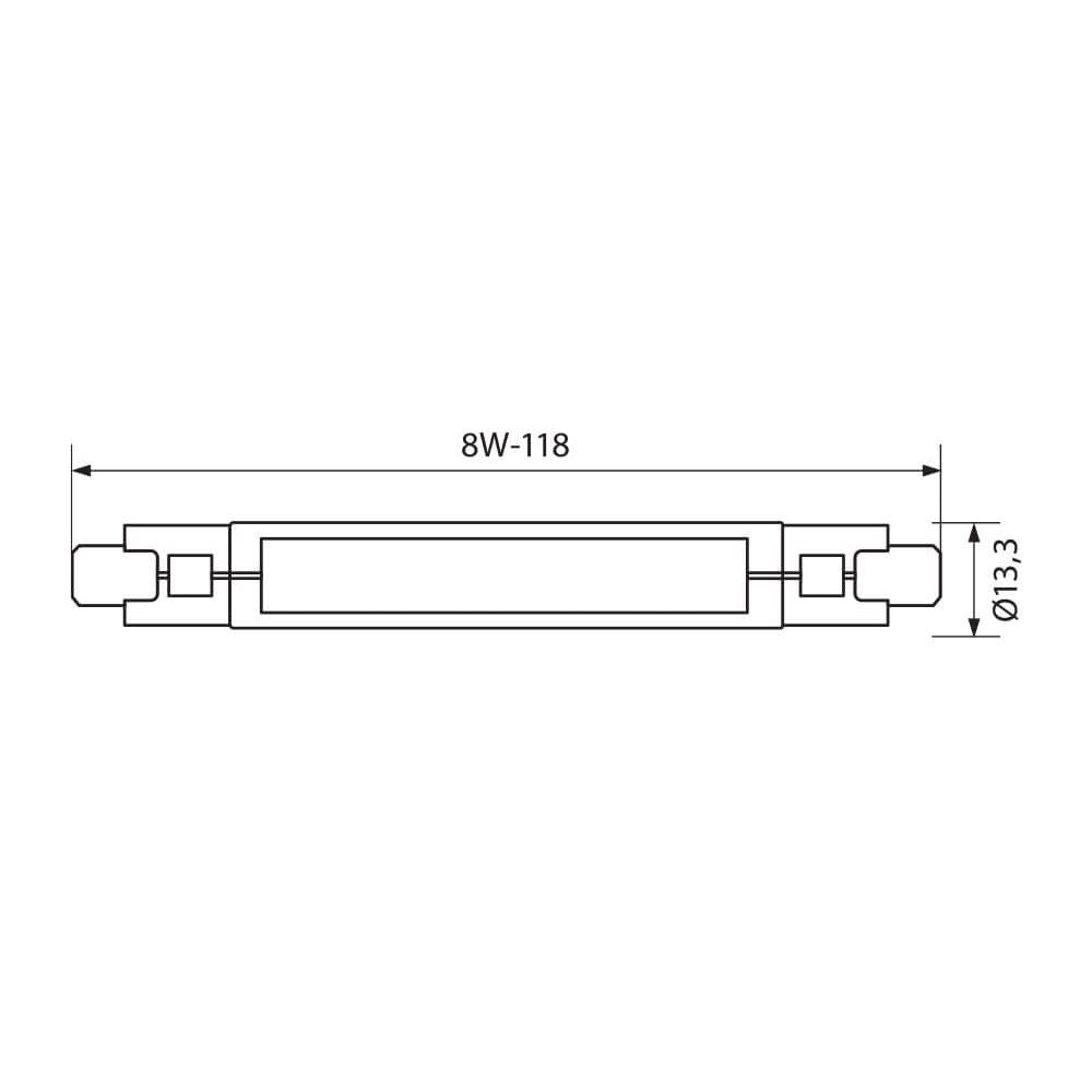 LED ЛАМПА ARA LED ∙ 8W ∙ 1050LM ∙ R7S ∙ 4000K / 004433