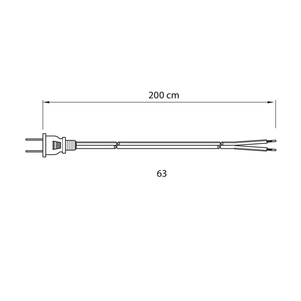 КАБЕЛ С ЩЕПСЕЛ CII/63/20*22P ∙ ПРОЗРАЧЕН / 001661