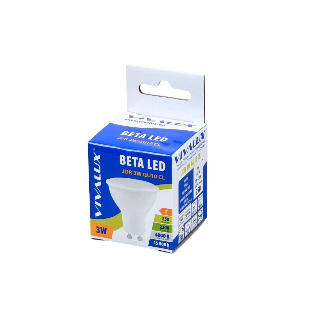 LED ЛАМПА BETA LED ∙ JDR ∙ 3W ∙ 250LM ∙ GU10 ∙ 4000K / 003939