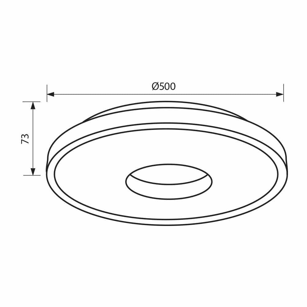 МУЛТИФУНКЦИОНАЛНА LED ПЛАФОНИЕРА С ДИСТАНЦИОННО ARIA LED ∙ 75W ∙ 3000-6400K / 004427