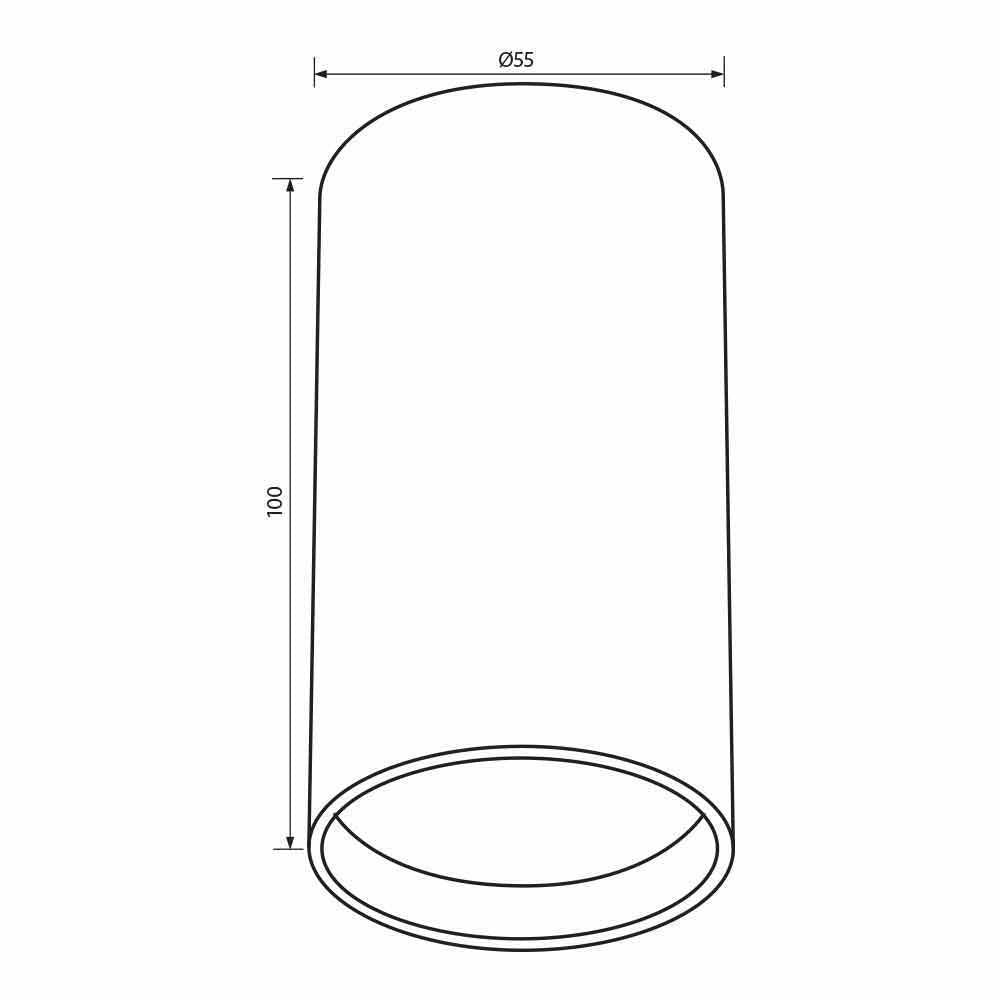 ЛУНА ЗА ВЪНШЕН МОНТАЖ MOLY ∙ DL727 ∙ GU10 ∙ ЧЕРЕН / 004718
