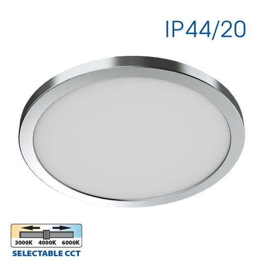 LED ПЛАФОНИЕРА NEBULA LED ∙ 12W-18W-24W ∙ ХРОМ ∙ CCT-SWITCH ∙ 3000K-4000K-6000K / 004814