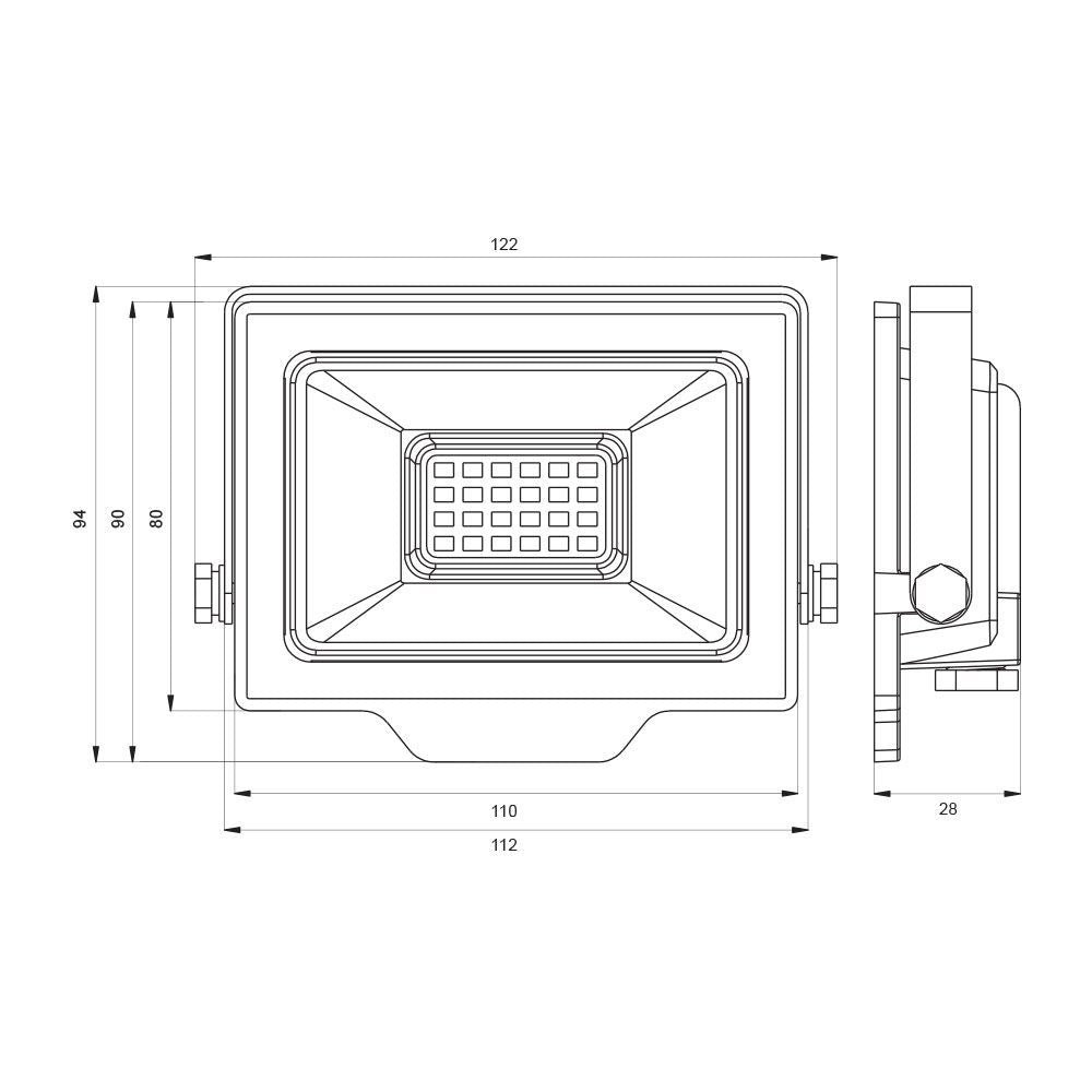 LED ПРОЖЕКТОР RICH LED ∙ 20W ∙ ЧЕРЕН ∙ 6400K / 004532