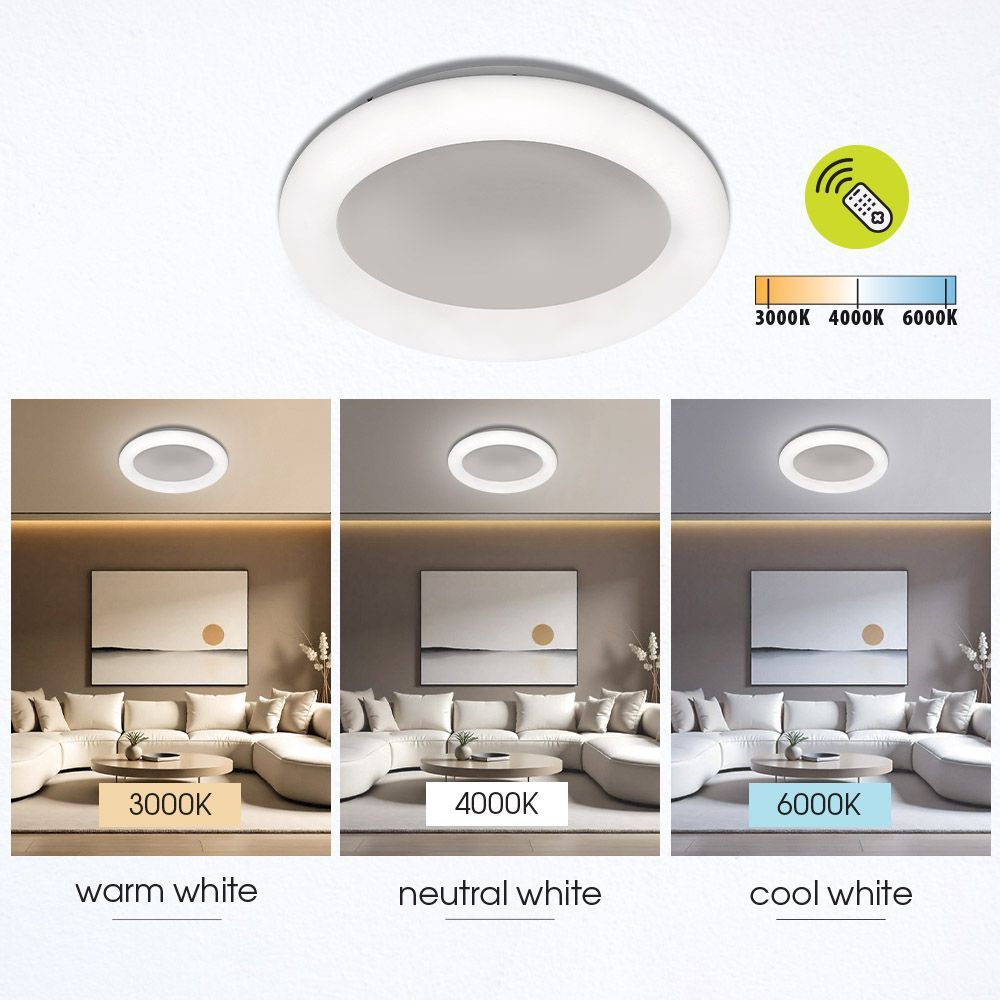 МУЛТИФУНКЦИОНАЛНА LED ПЛАФОНИЕРА С ДИСТАНЦИОННО CHELSEA LED ∙ 45W ∙ CCT ∙ 3000-6000K / 005172