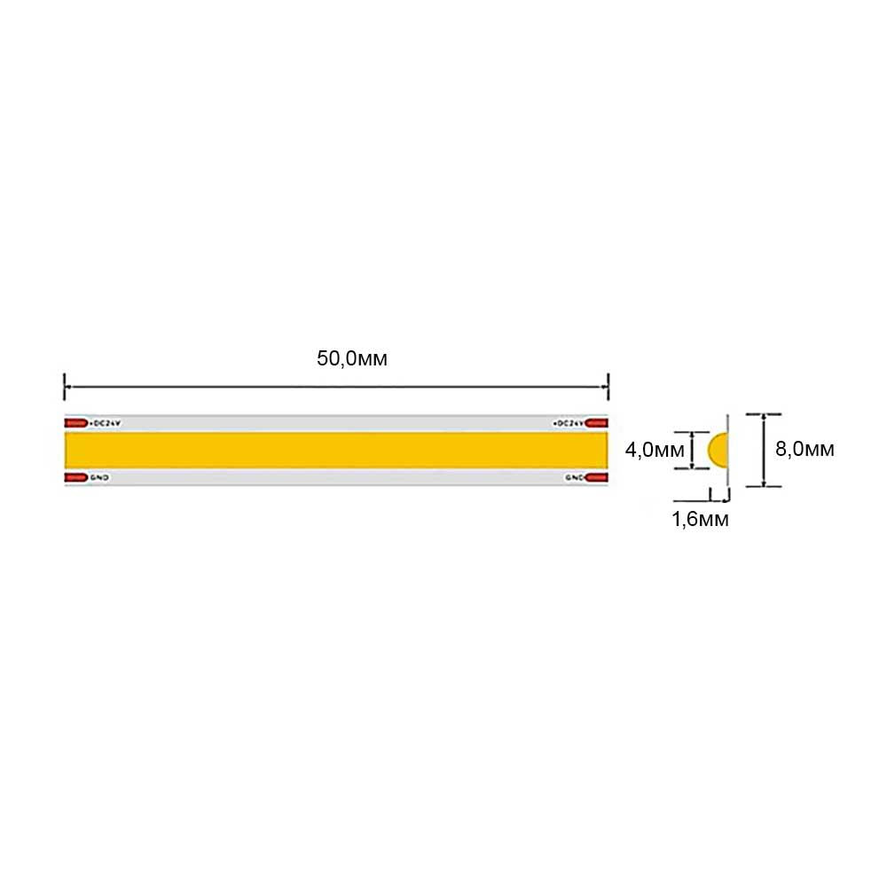LED ЛЕНТА ELIT LED 11w/m ∙ 320 COB ∙ 24VDC ∙ 4000K ∙ 5М / 004690