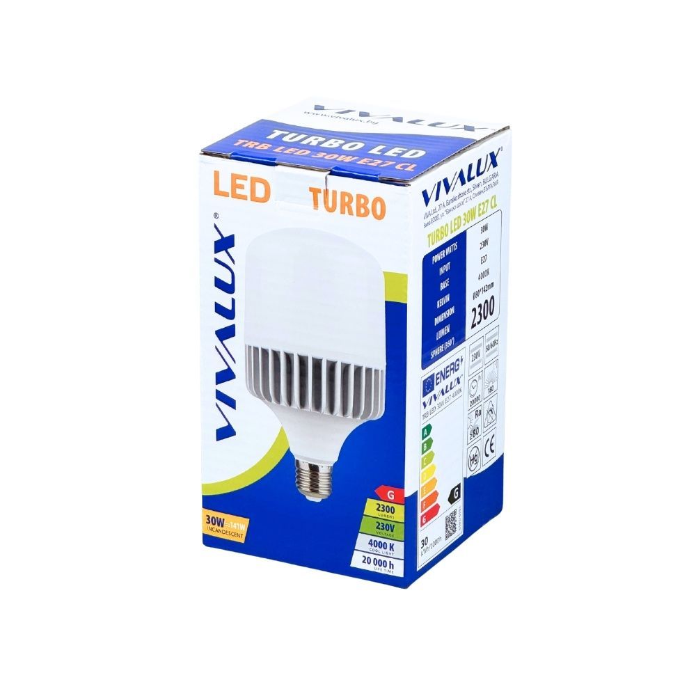 LED ЛАМПА TURBO LED ∙ 30W ∙ 2300LM ∙ E27 ∙ 4000K / 003696