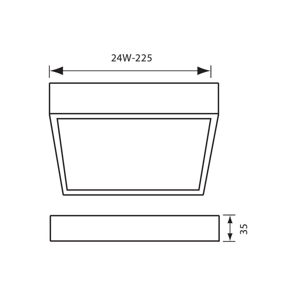 LED ОСВЕТИТЕЛНО ТЯЛО HUGO LED ∙ 24W ∙ БЯЛ ∙ 4000K / 004001
