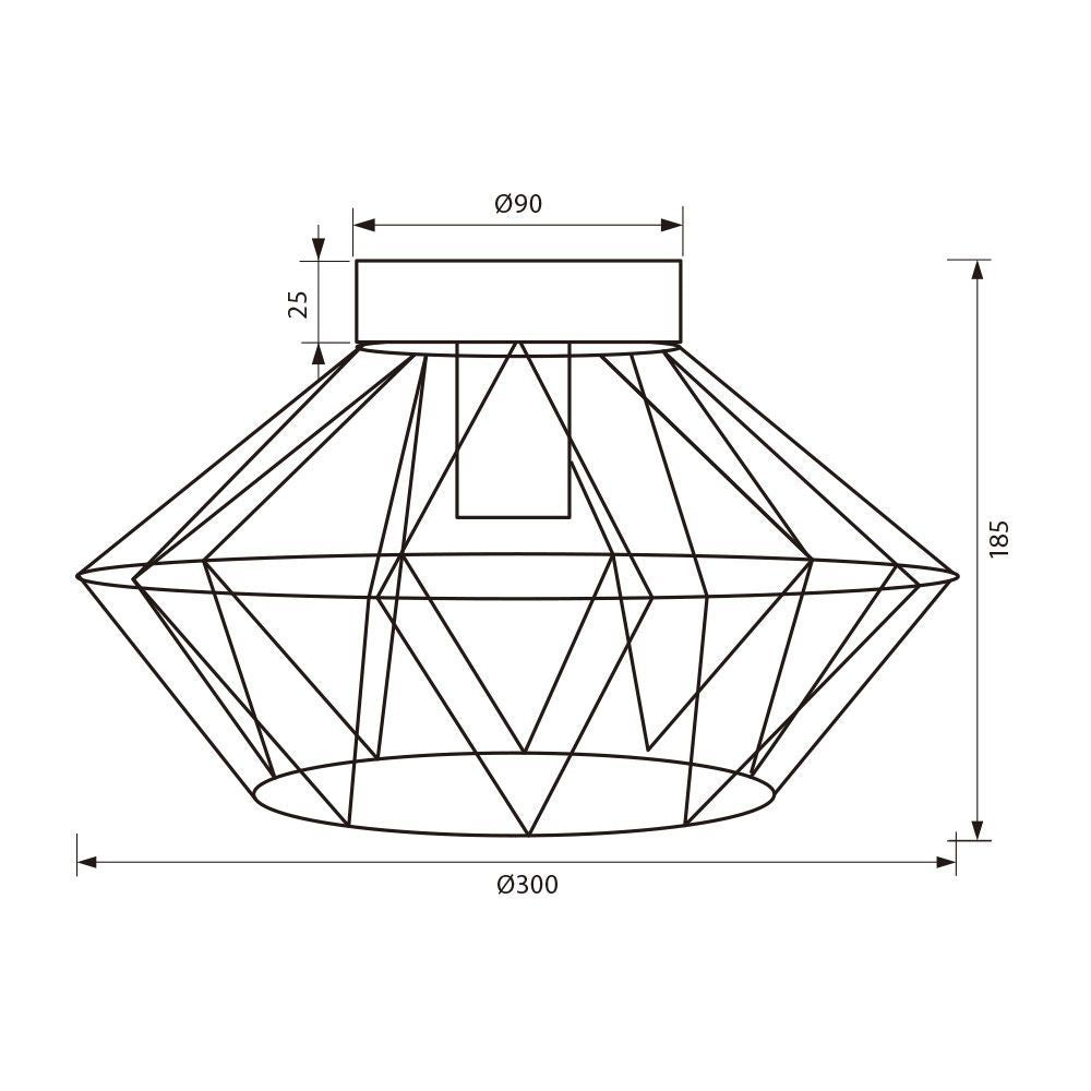 ПЛАФОН FRODO ∙ CL798 ∙ 1XE27 ∙ МЕТАЛ ∙ ЧЕРЕН / 005096